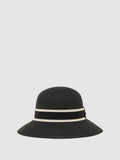 Reiss black straw hat, imported from the UK