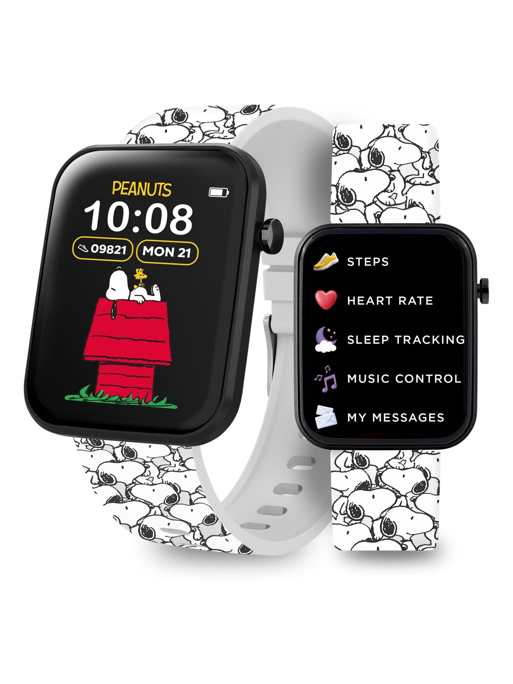 Peers Hardy Peanuts Snoopy smart watch white strap, UK version