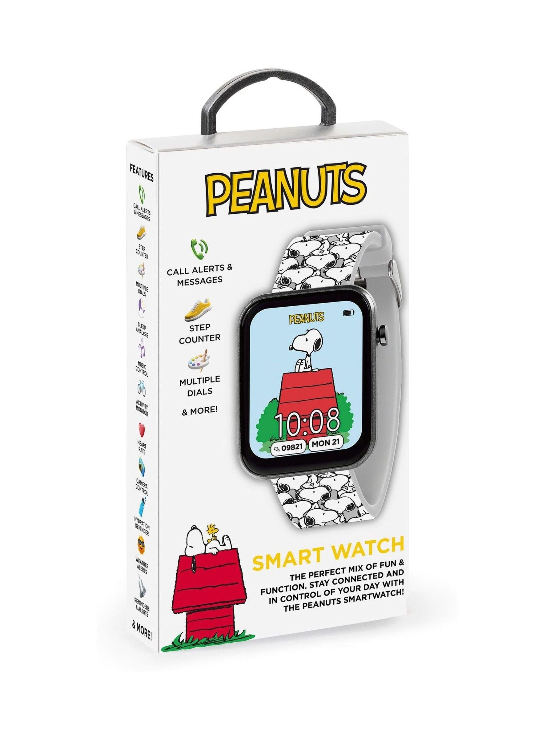 Peers Hardy Peanuts Snoopy smart watch white strap, UK version