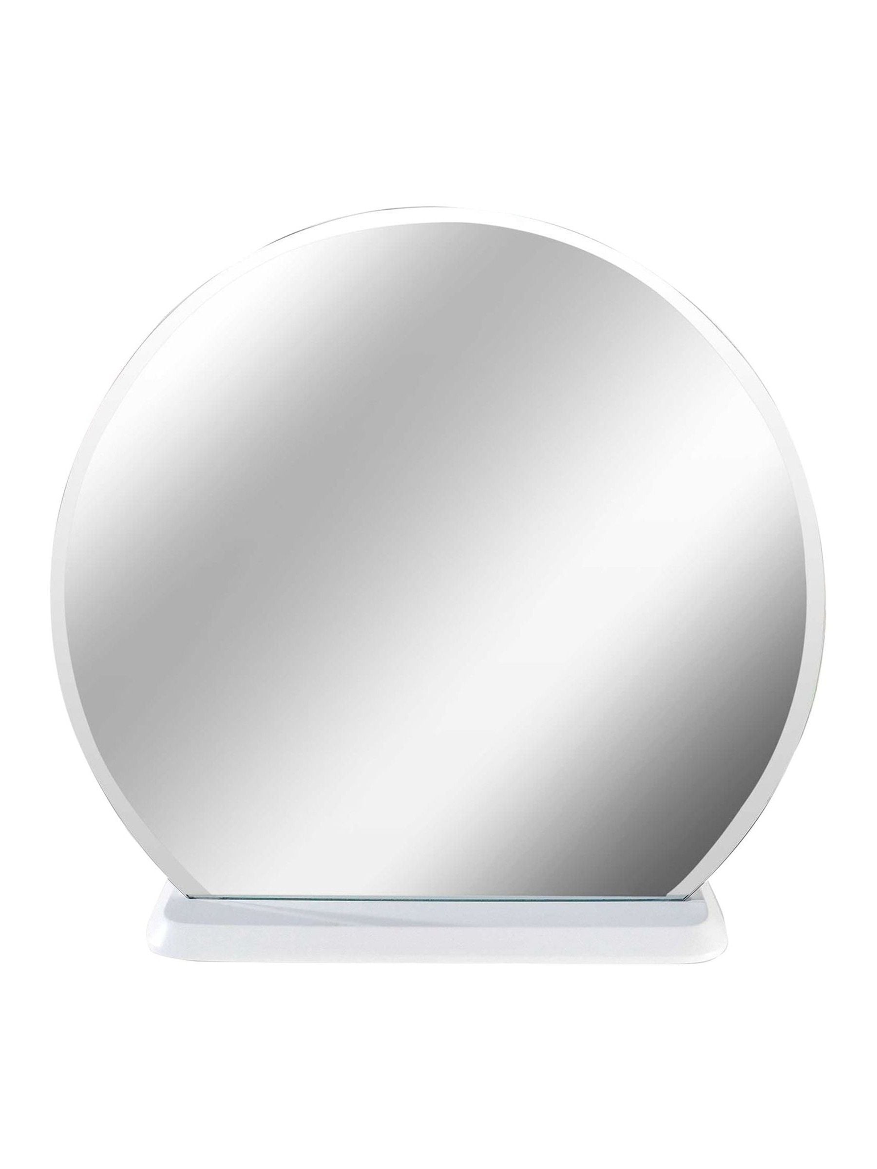 Barker and Stonehouse White Springwell Wood Round Mirror