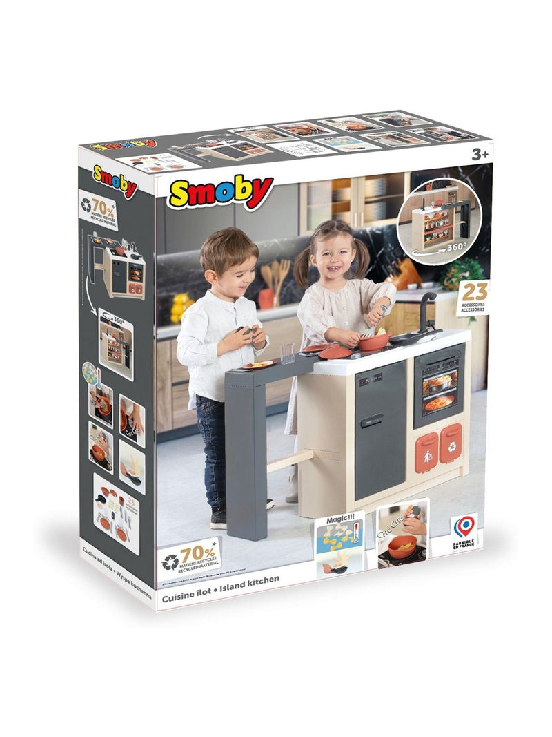 Smoby Kitchen Island toy kitchen with 23 accessories - British product