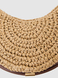 Reiss Harriet raffia-effect shoulder bag, imported from the UK