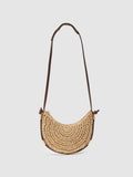 Reiss Harriet raffia-effect shoulder bag, imported from the UK