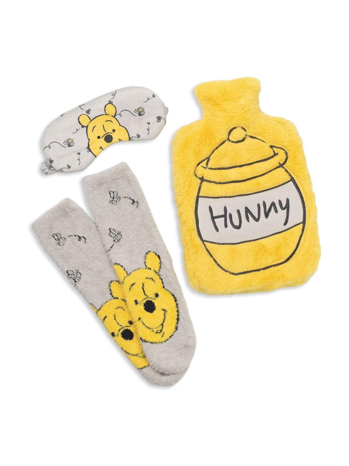 Vanilla Underground Disney Winnie the Pooh hot water bottle with eye mask and socks, UK version