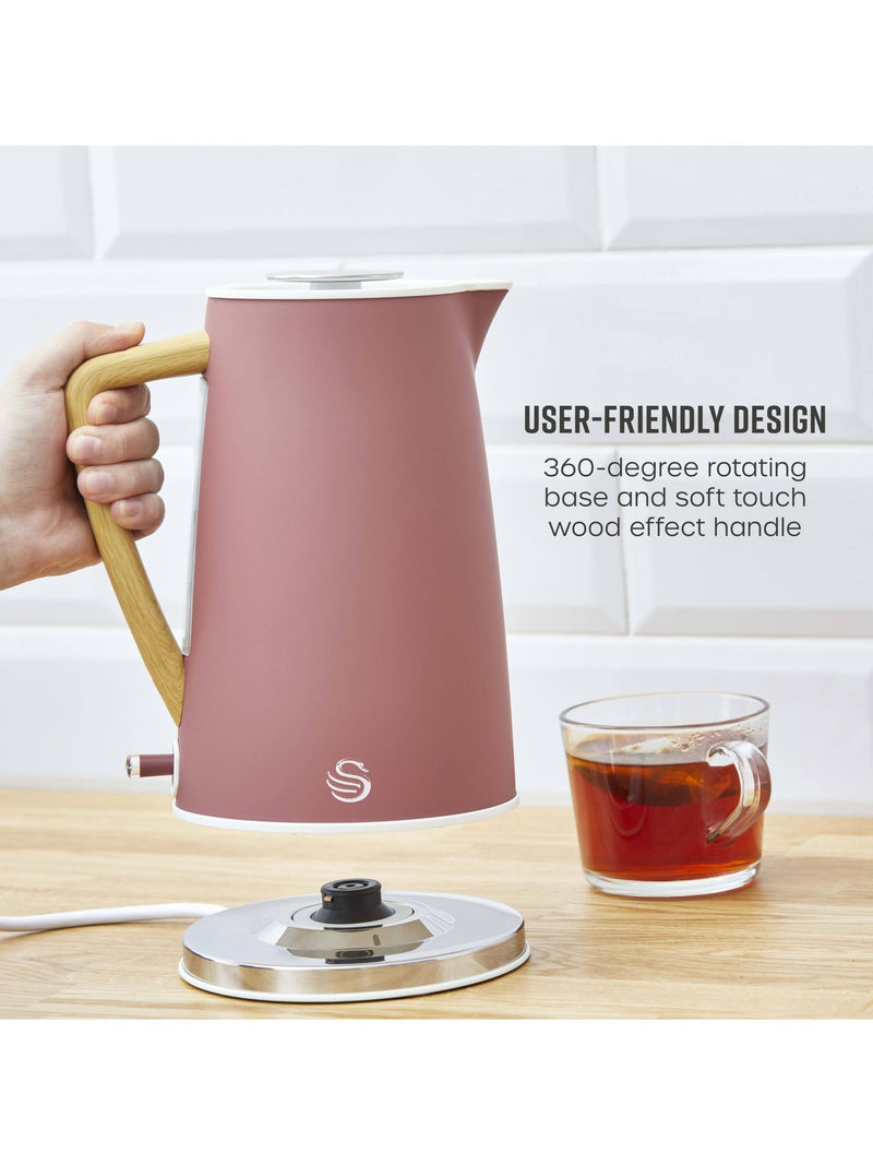Swan Oatmeal Nordic Cordless Electric Kettle 1.7L (British brand)