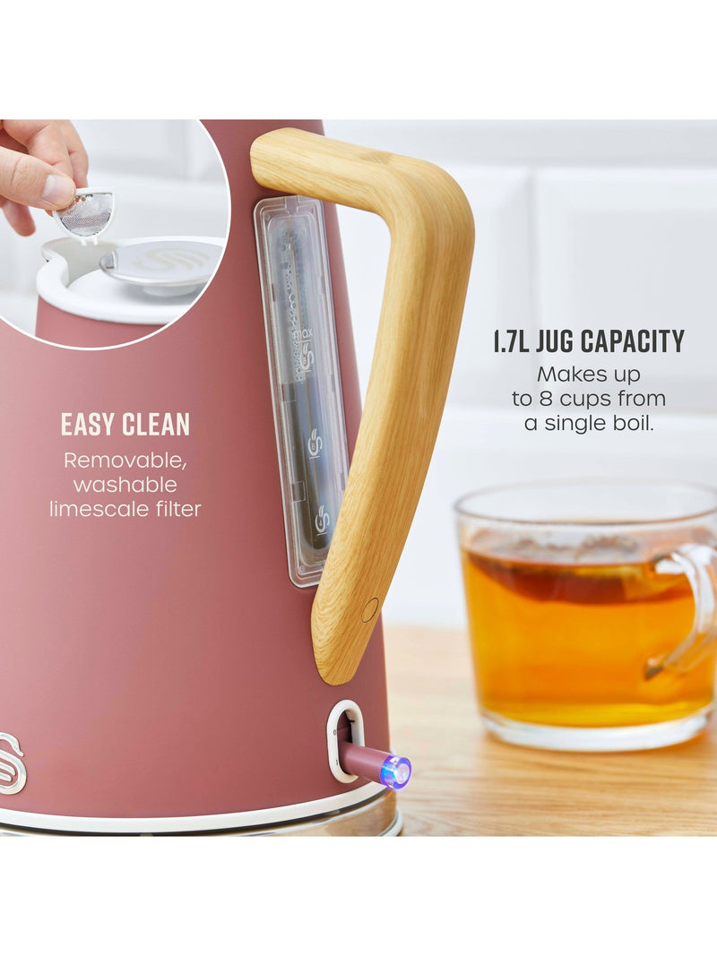 Swan Oatmeal Nordic Cordless Electric Kettle 1.7L (British brand)