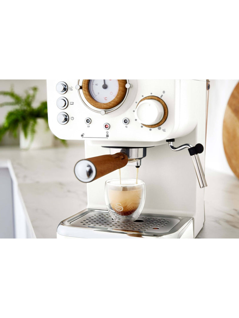Swan Nordic espresso coffee machine with milk frother, imported from the UK