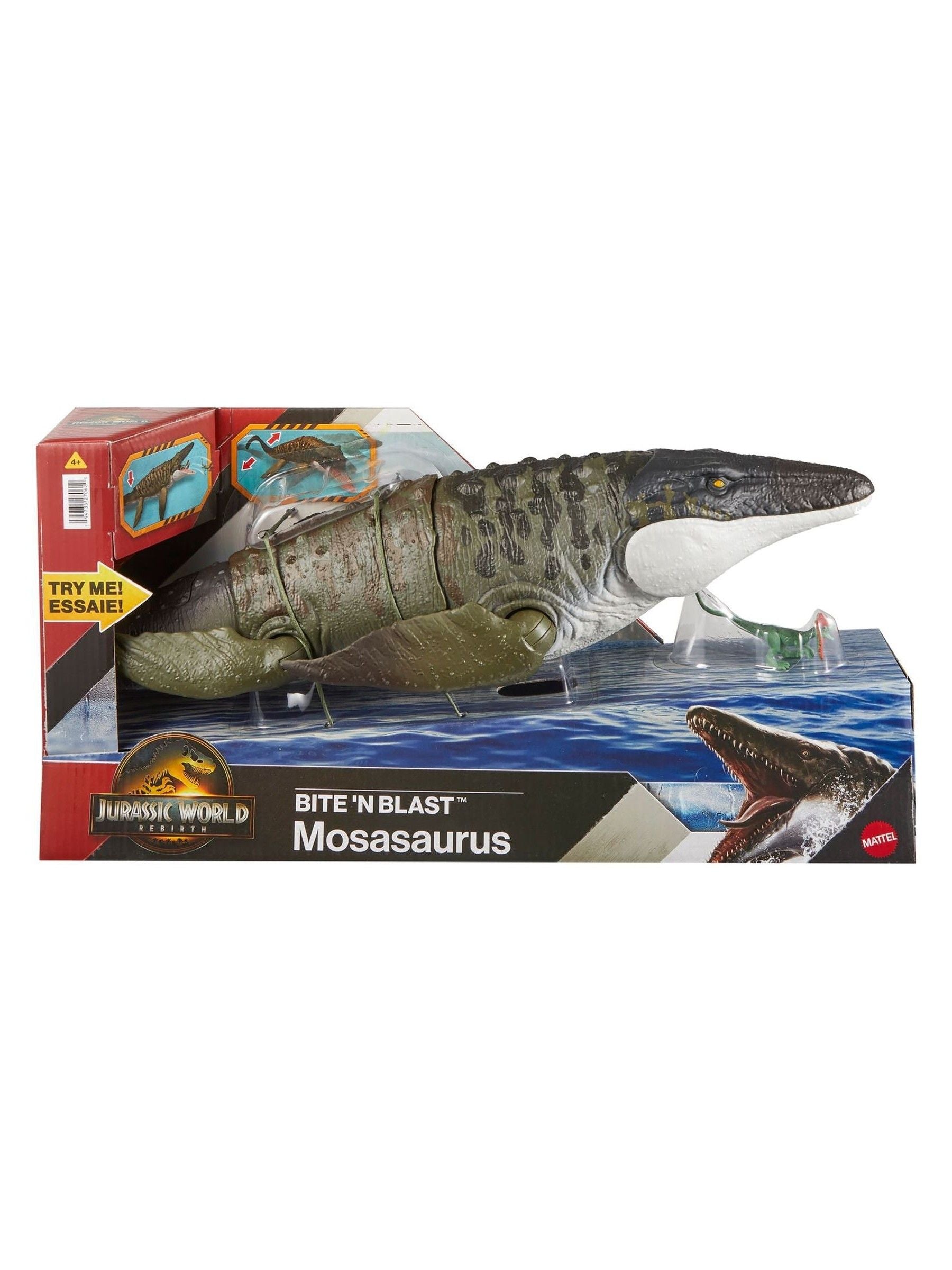 Mattel Mosasaurus Bite N Blast action figure 25.7 inches (British brand)