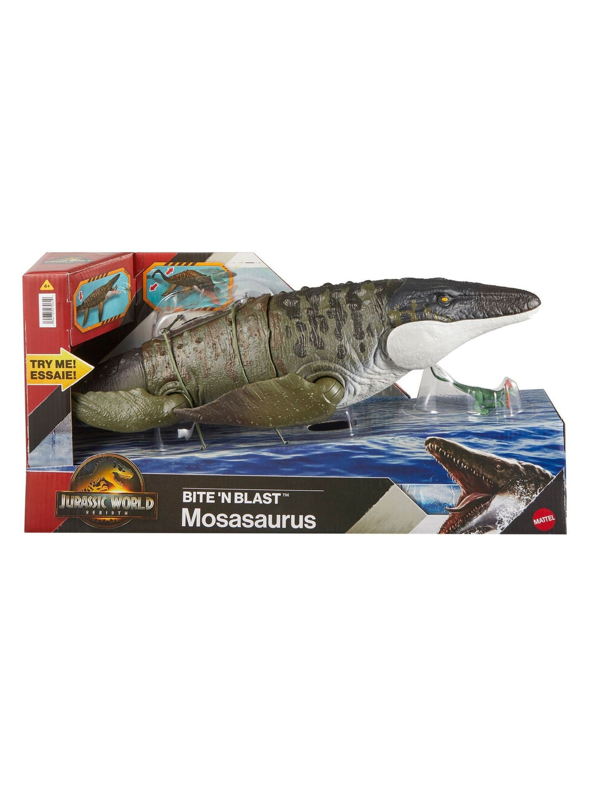 Mattel Mosasaurus Bite N Blast action figure 25.7 inches (British brand)