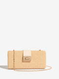 Lipsy natural raffia effect clutch bag, imported from the UK
