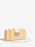 Lipsy natural raffia effect clutch bag, imported from the UK