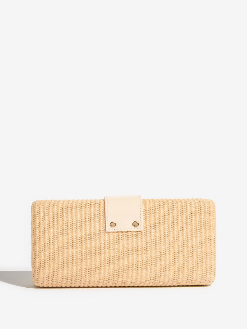Lipsy natural raffia effect clutch bag, imported from the UK