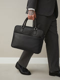 Black Signature Leather Briefcase - a British brand