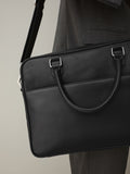 Black Signature Leather Briefcase - a British brand