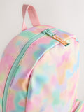 Pink Tie-Dye Backpack school bag recycled polyester - British product