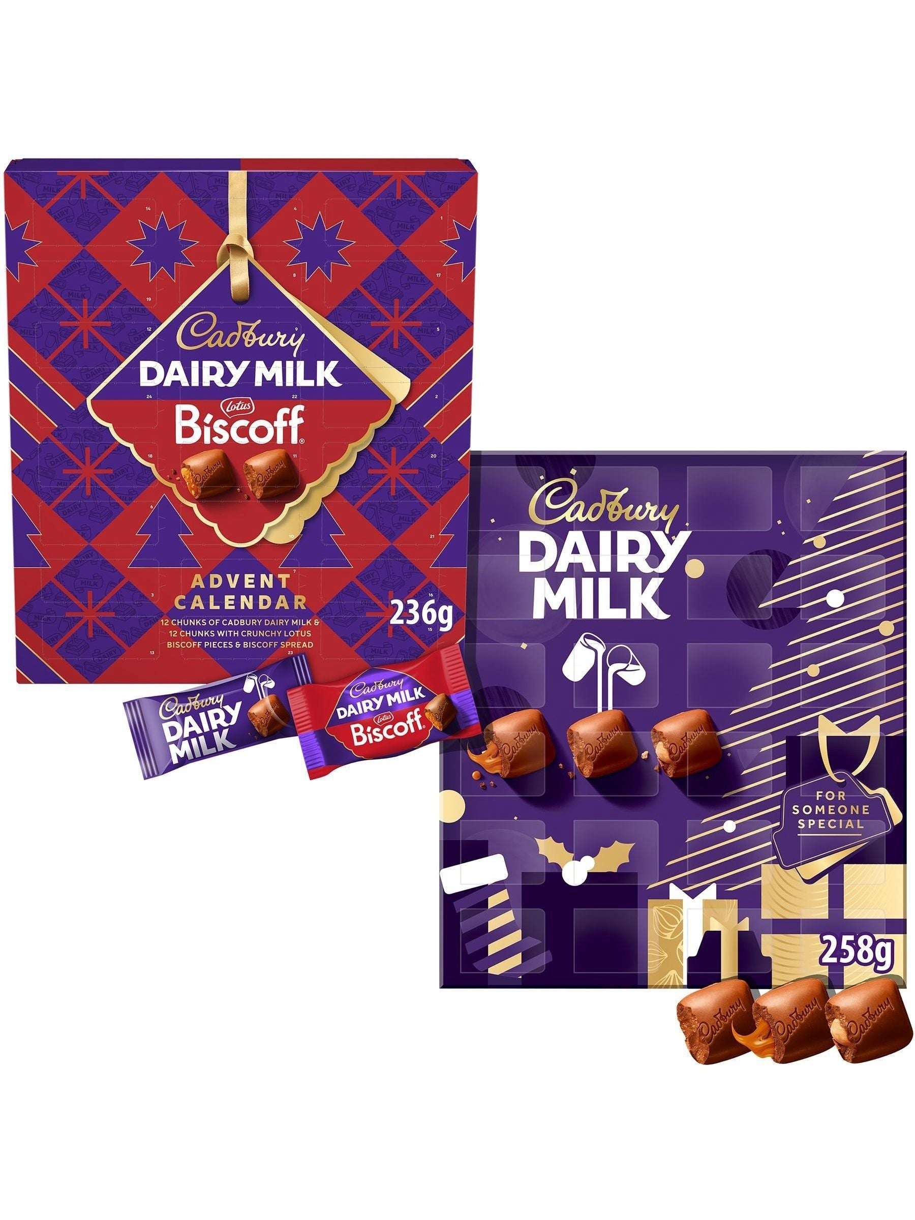 Cadbury Chunk Advent 258g Biscoff Advent 236g Bundle of 2