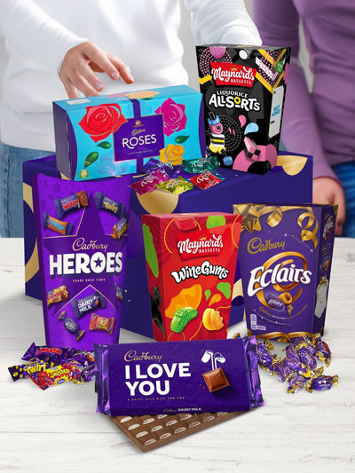 Cadbury I Love You Teilungskorb Groß mit Schokolade und Süßigkeiten