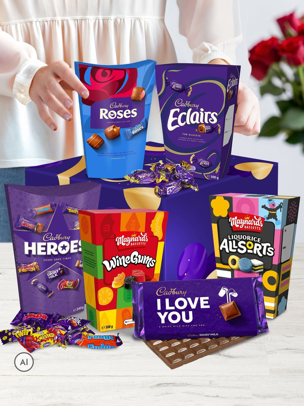Cadbury I Love You Sharing Large Chocolate Hamper - British product