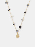 Accessorize Gold 14ct Gold-Plated Pendant Nugget Stone Station Necklace