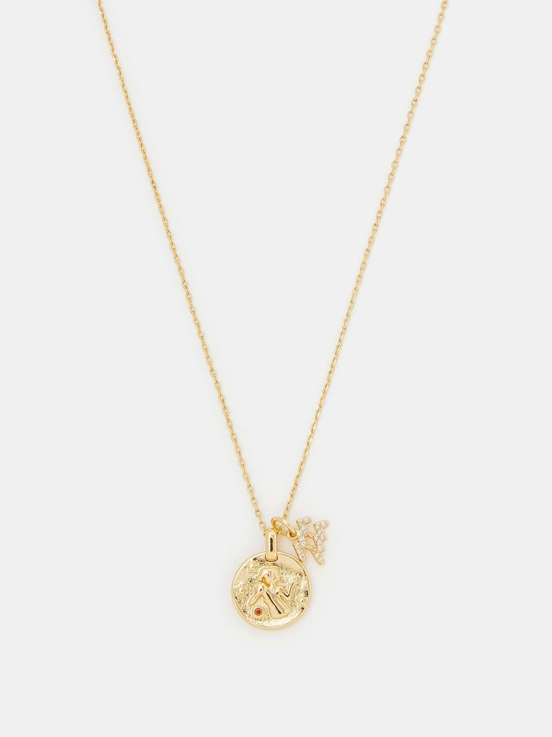 Accessorize gold-plated zodiac charm necklace - British product