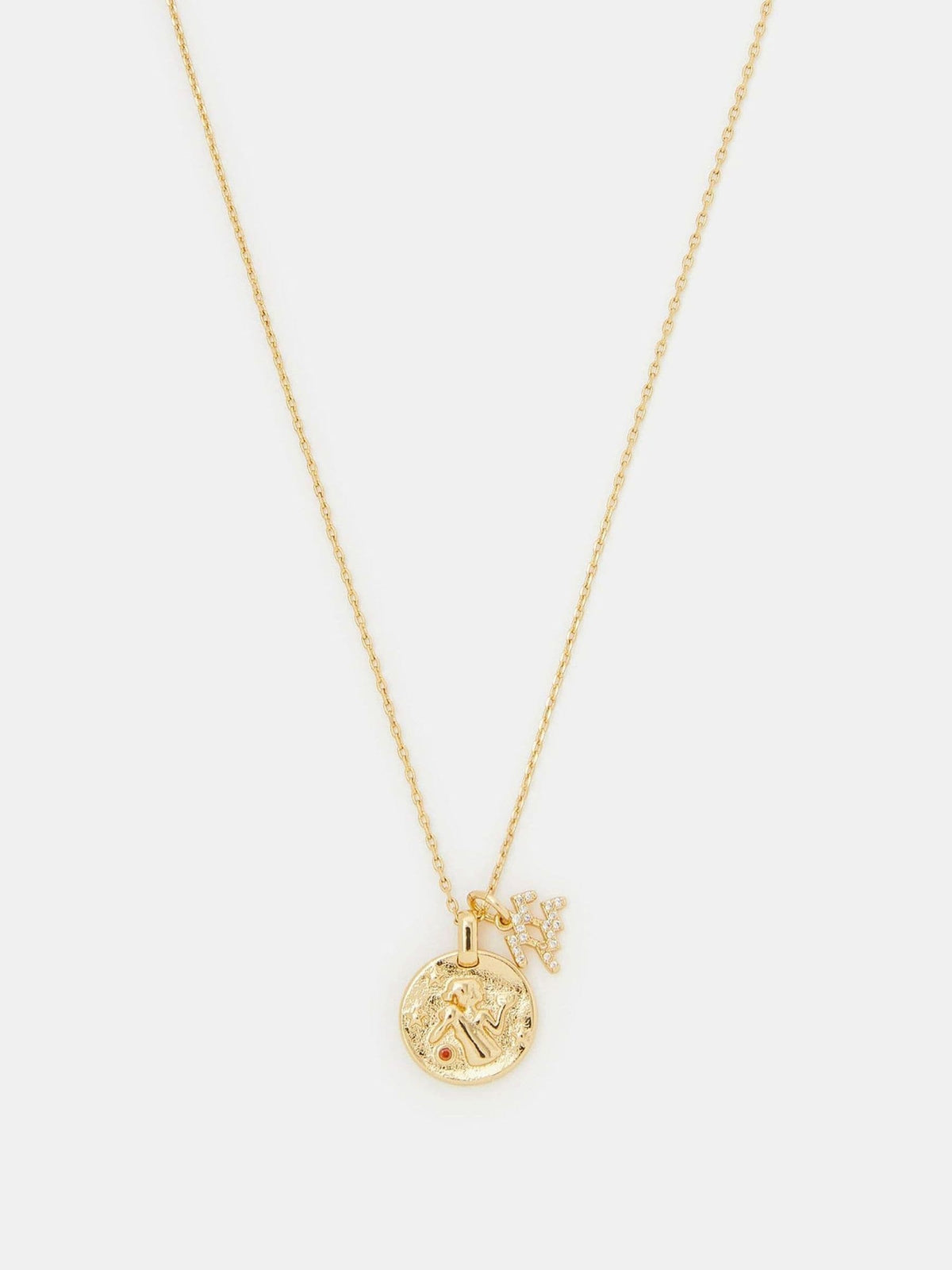 Accessorize gold-plated zodiac charm necklace - British product