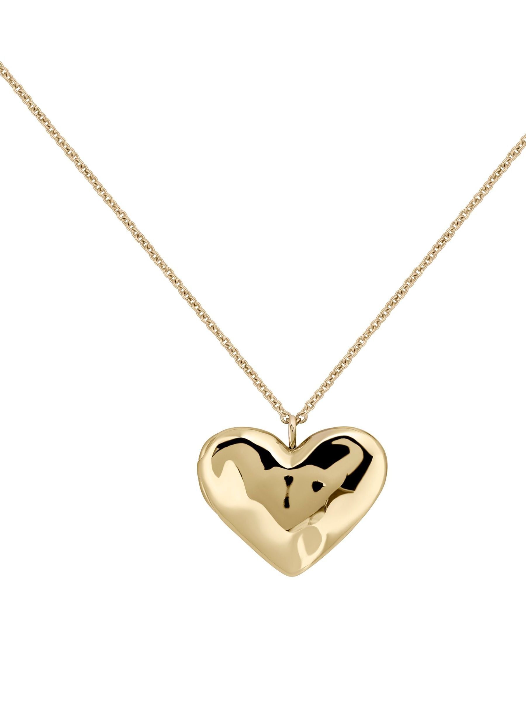 Radley Silver Tone Hammered Heart Necklace