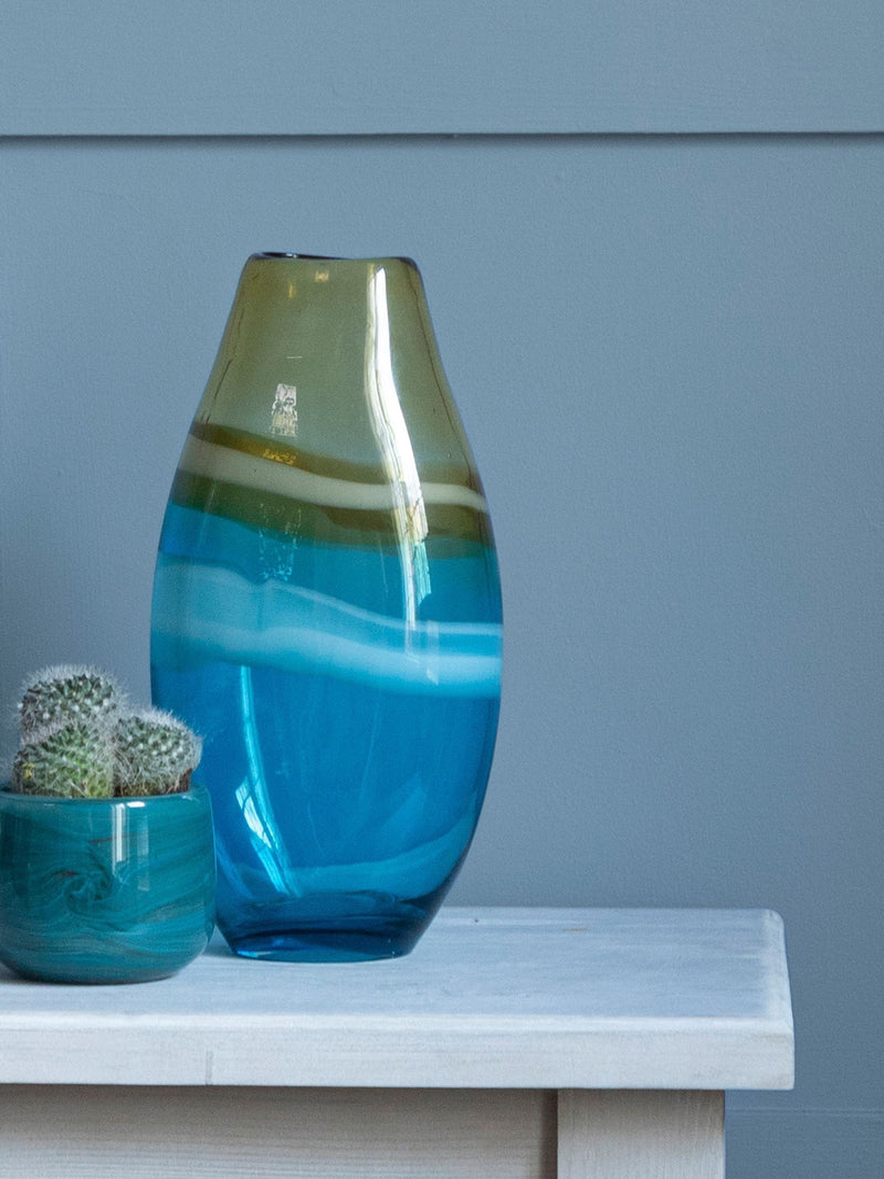 Voyage Maison Aqua Thorin Hand-Blown Glass Vase
