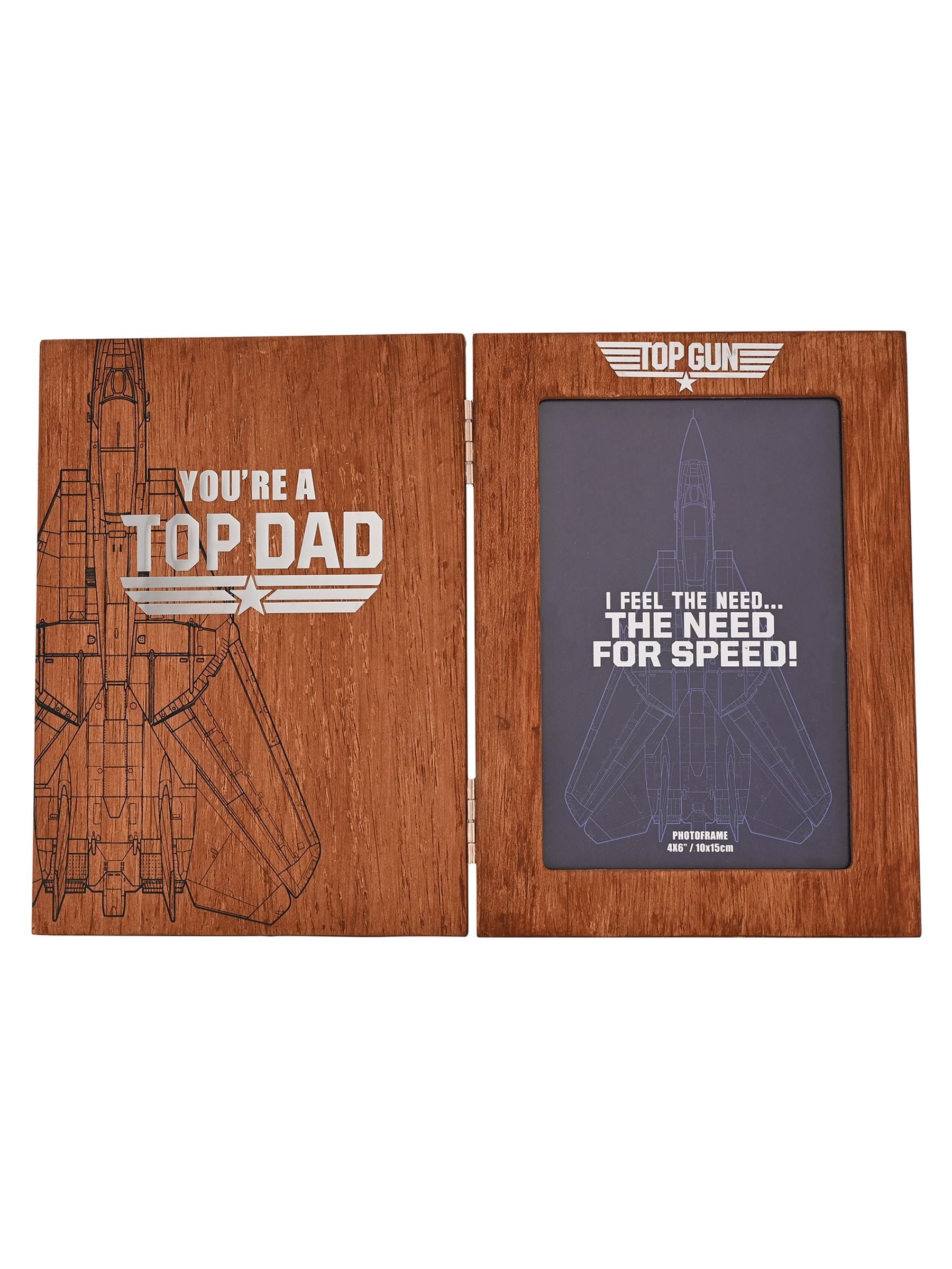 Widdop Brown Top Gun Top Dad photo frame 28cm x 26.5cm (British brand)