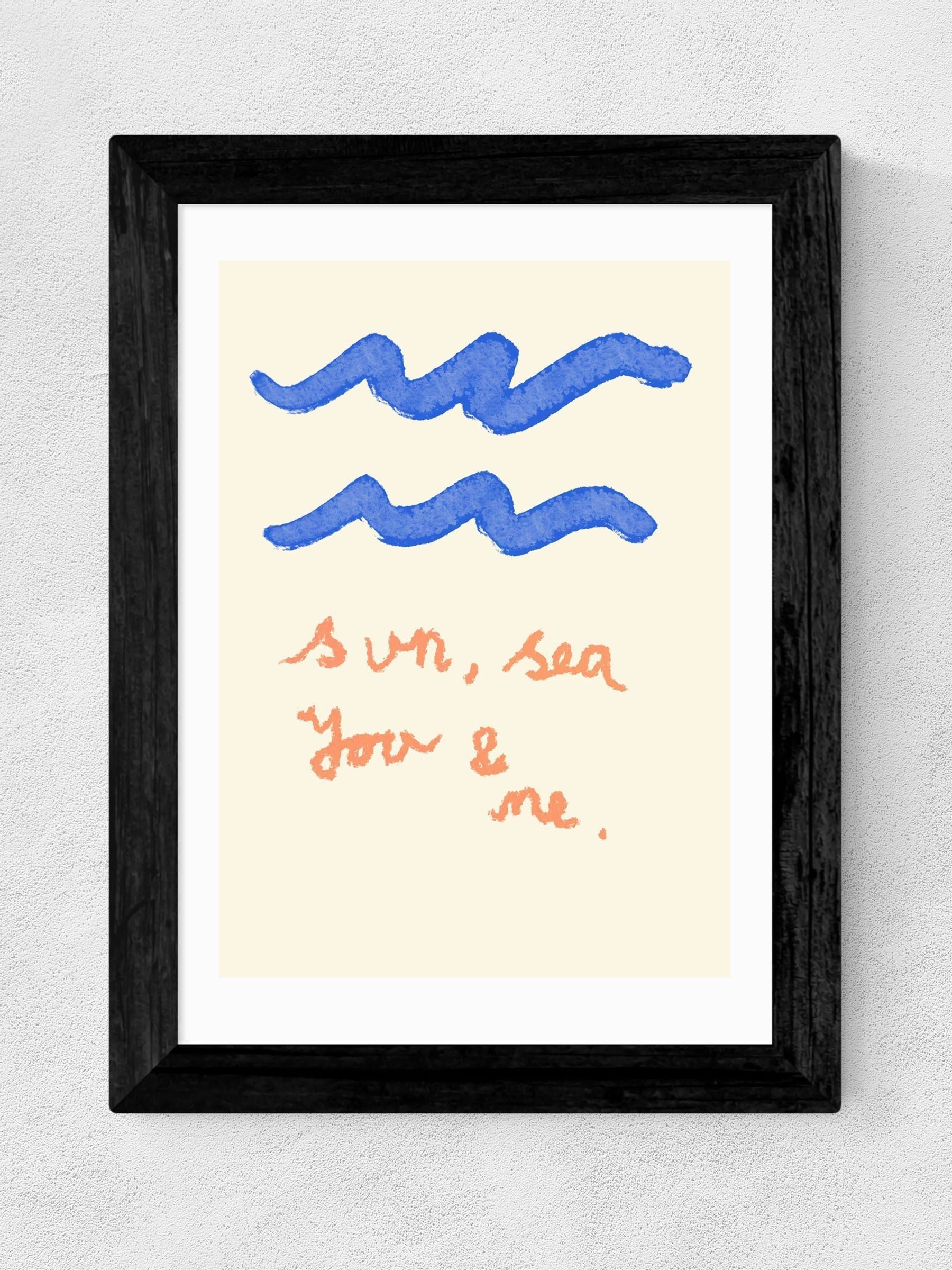 East End Prints Oak Sun Sea You and Me wall art print - British product