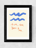 East End Prints Oak Sun Sea You and Me wall art print - British product