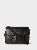 Osprey London Compass black leather saddle bag (British brand)