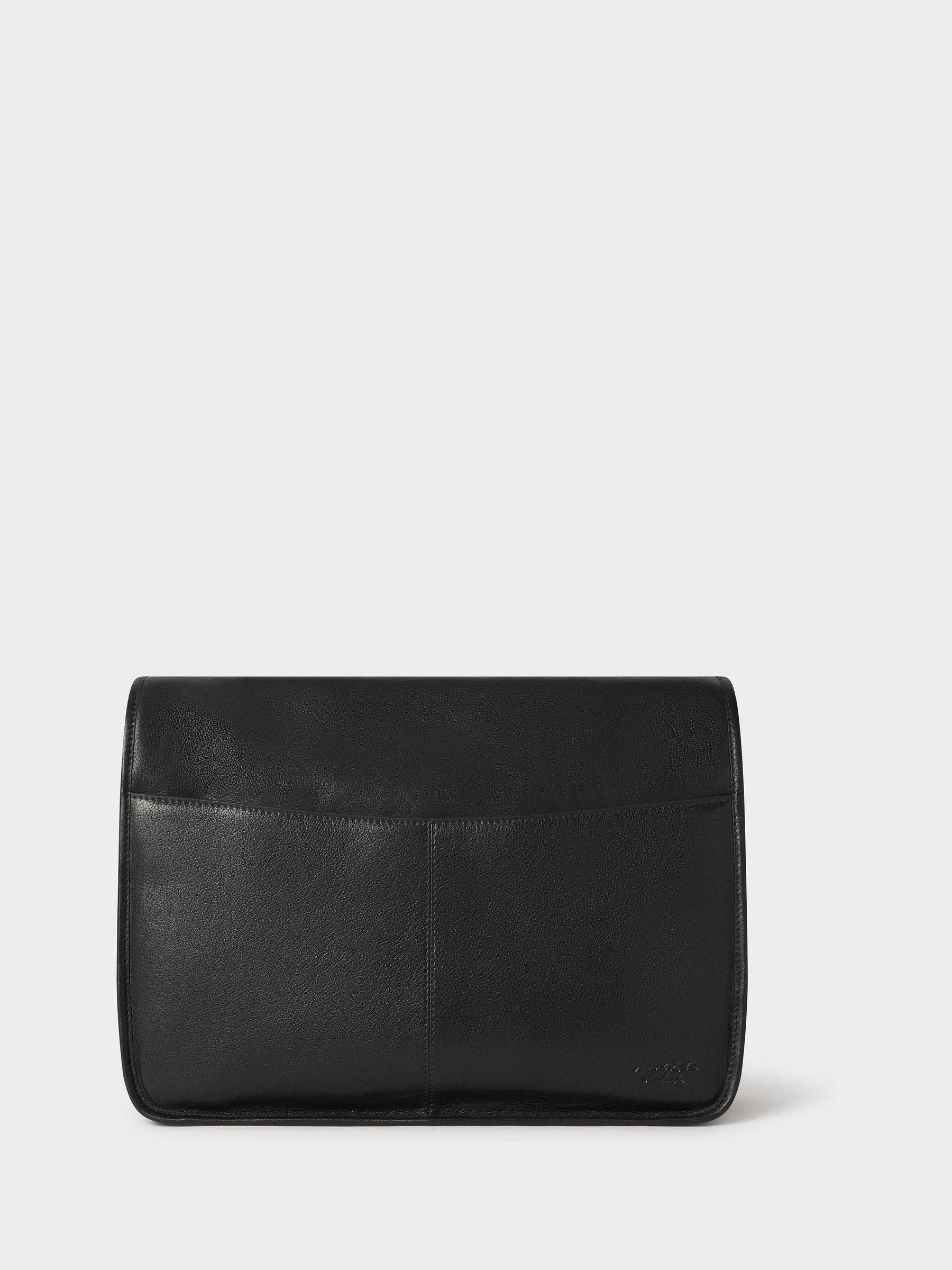 Osprey London Compass black leather saddle bag (British brand)