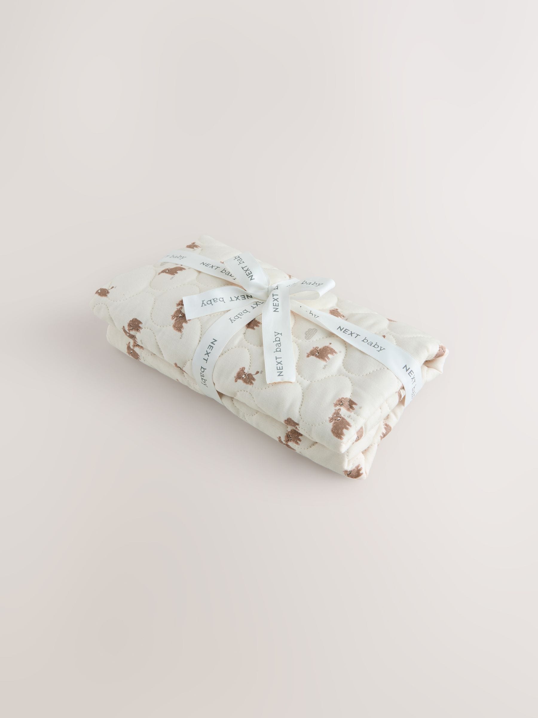 Neutral Hamish baby changing liner in cotton, UK version