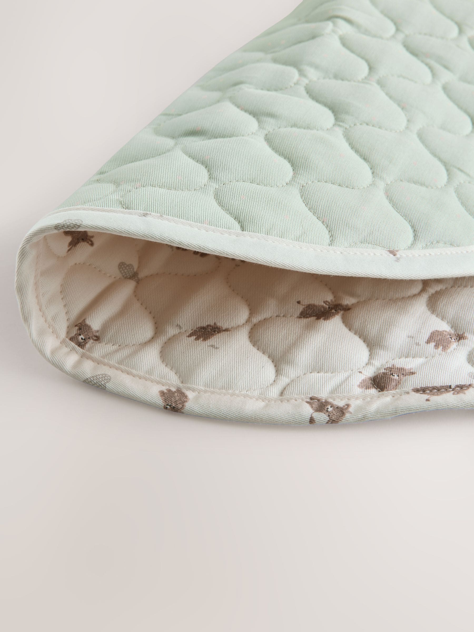 Neutral Hamish baby changing liner in cotton, UK version