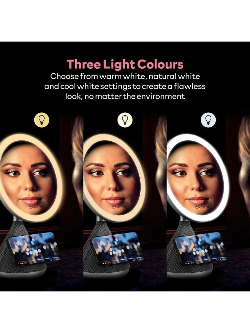 Carmen Silver 3-in-1 Illuminated LED Mirror 36cm - British product