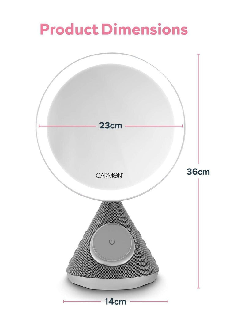 Carmen Silver 3-in-1 Illuminated LED Mirror 36cm - British product