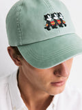 Felix sage green embroidery cap - British product