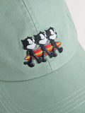 Felix sage green embroidery cap - British product