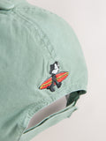 Felix sage green embroidery cap - British product