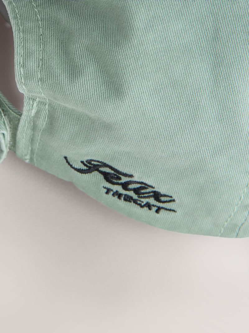 Felix sage green embroidery cap - British product