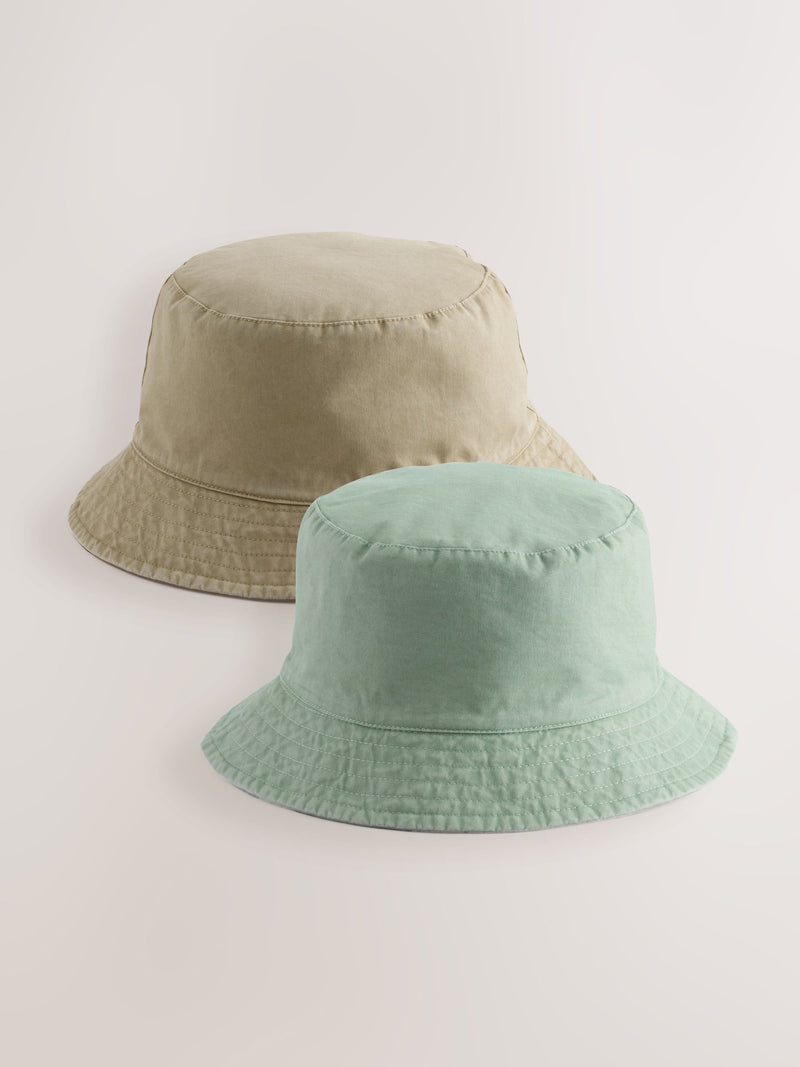 Blue/Neutral Reversible Bucket Hats 2 Pack