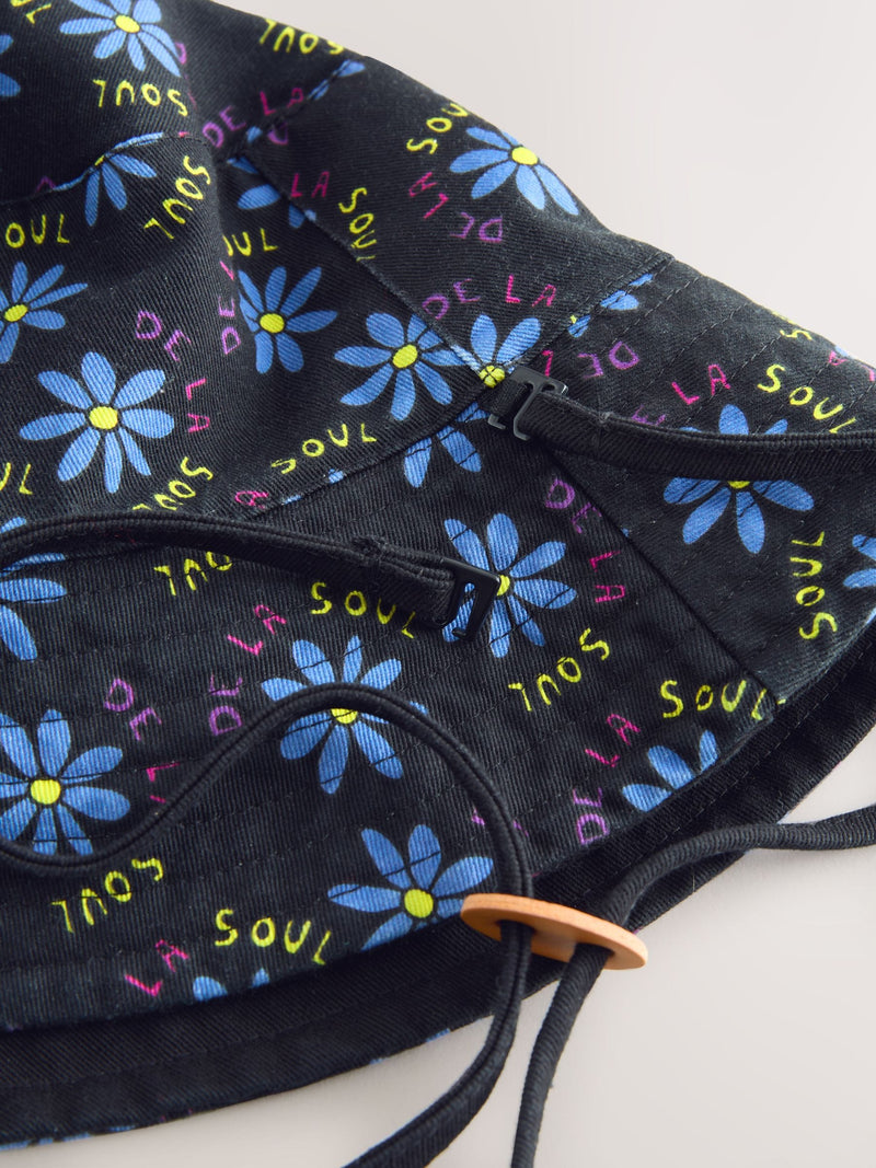 De La Soul black 100% cotton boonie hat, UK version