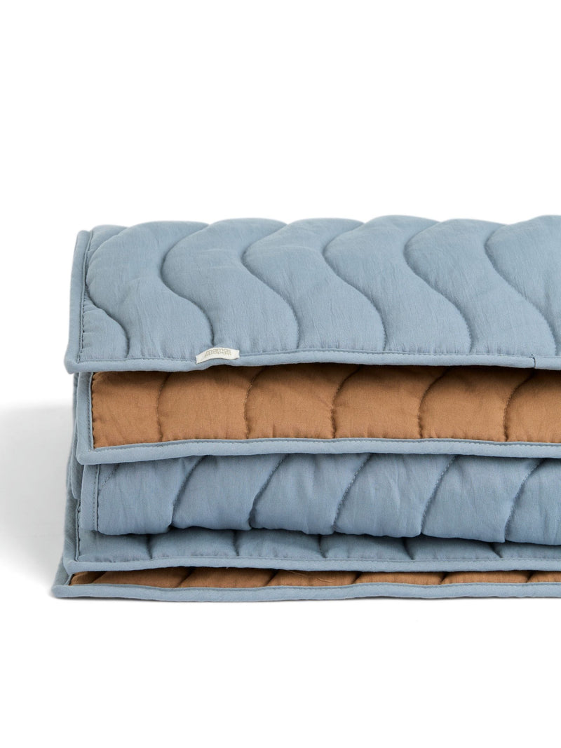 Mamas & Papas blue wildflower 3 tog cot quilt, imported from the UK