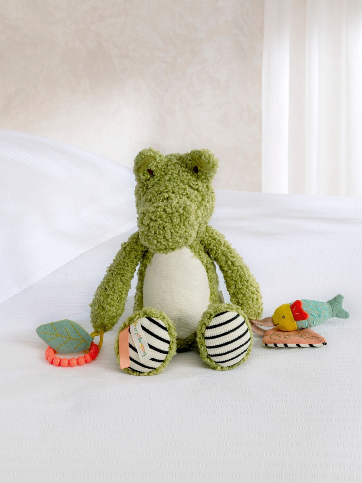 Mamas & Papas green crocodile activity toy 32cm, imported from the UK