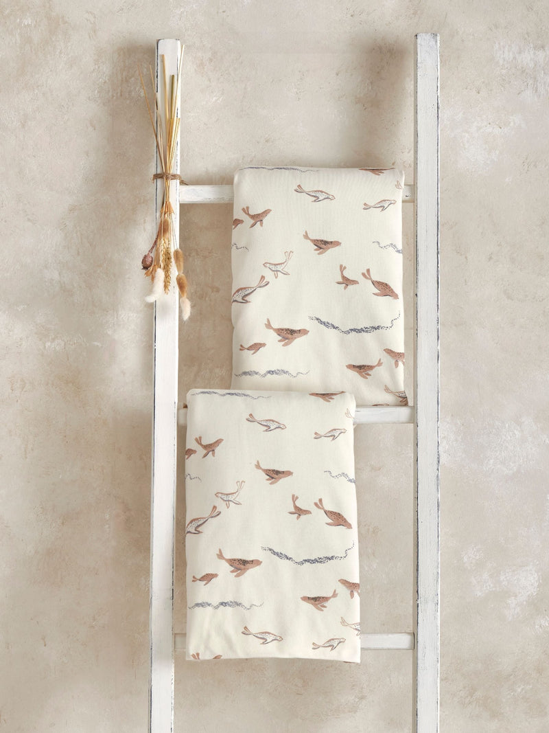 Mamas & Papas Duckling Cream Cotbed Fitted Sheets 2 Pack