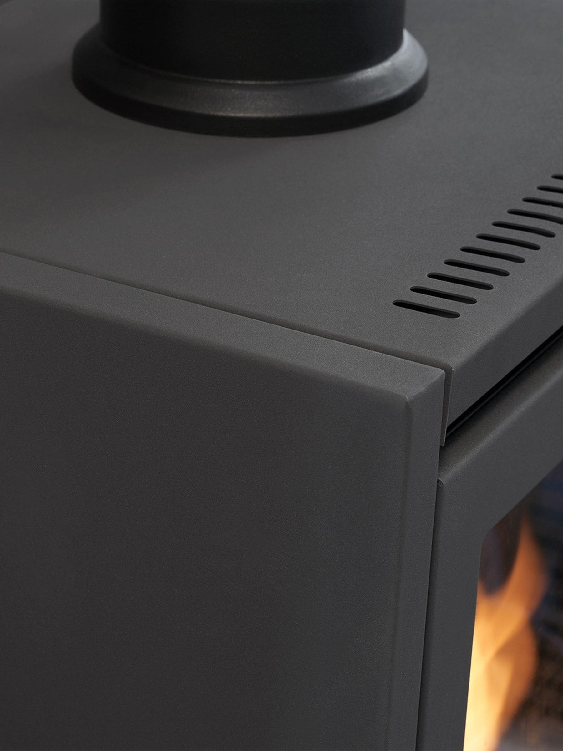 OKO S1 bioethanol stove fireplace in charcoal grey, imported from the UK