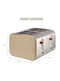 4-Slice Toaster with Multiple Browning Levels and Defrost Function