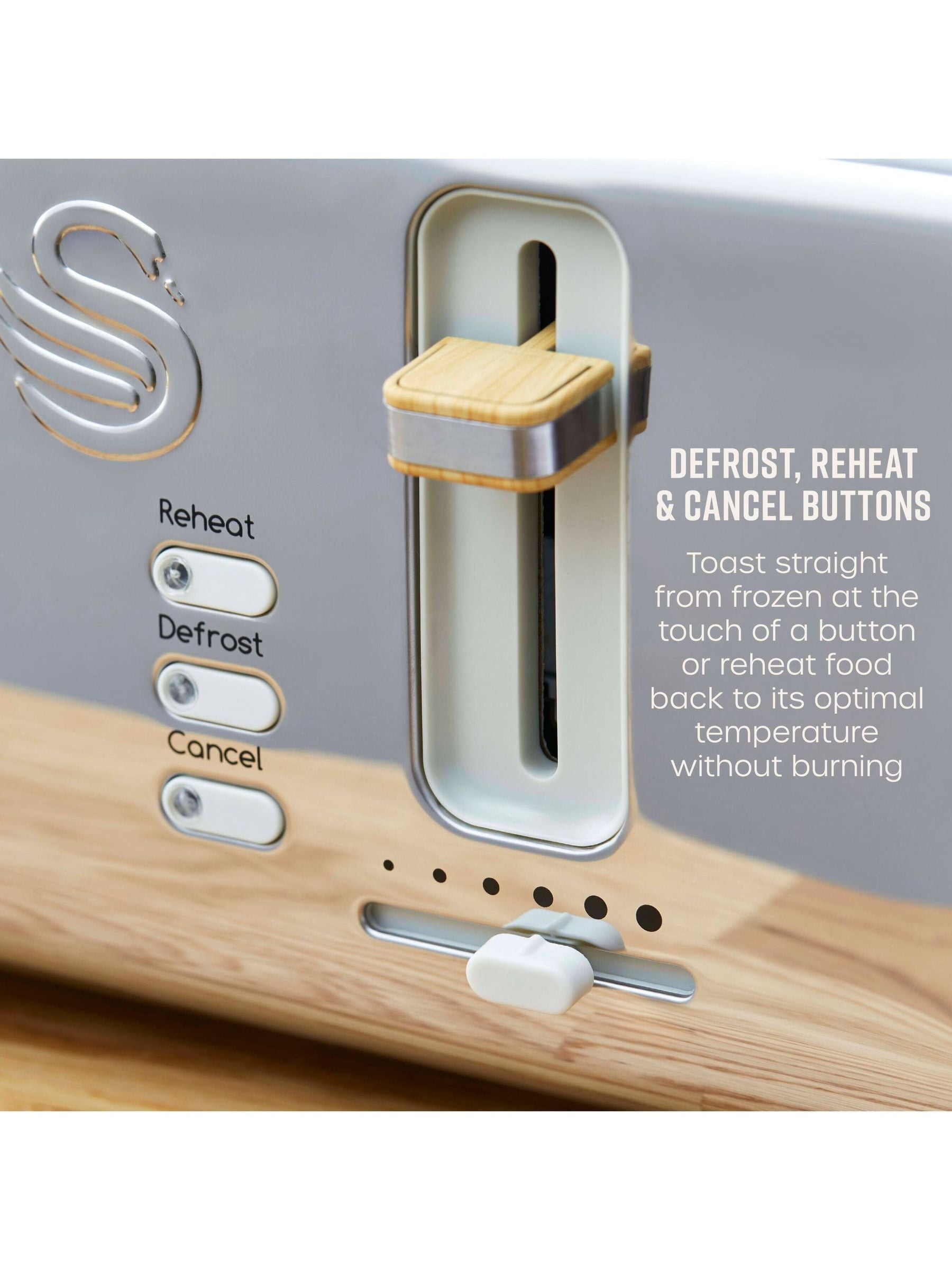4-Slice Toaster with Multiple Browning Levels and Defrost Function