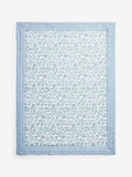 Blue floral quilted bedspread, UK version
