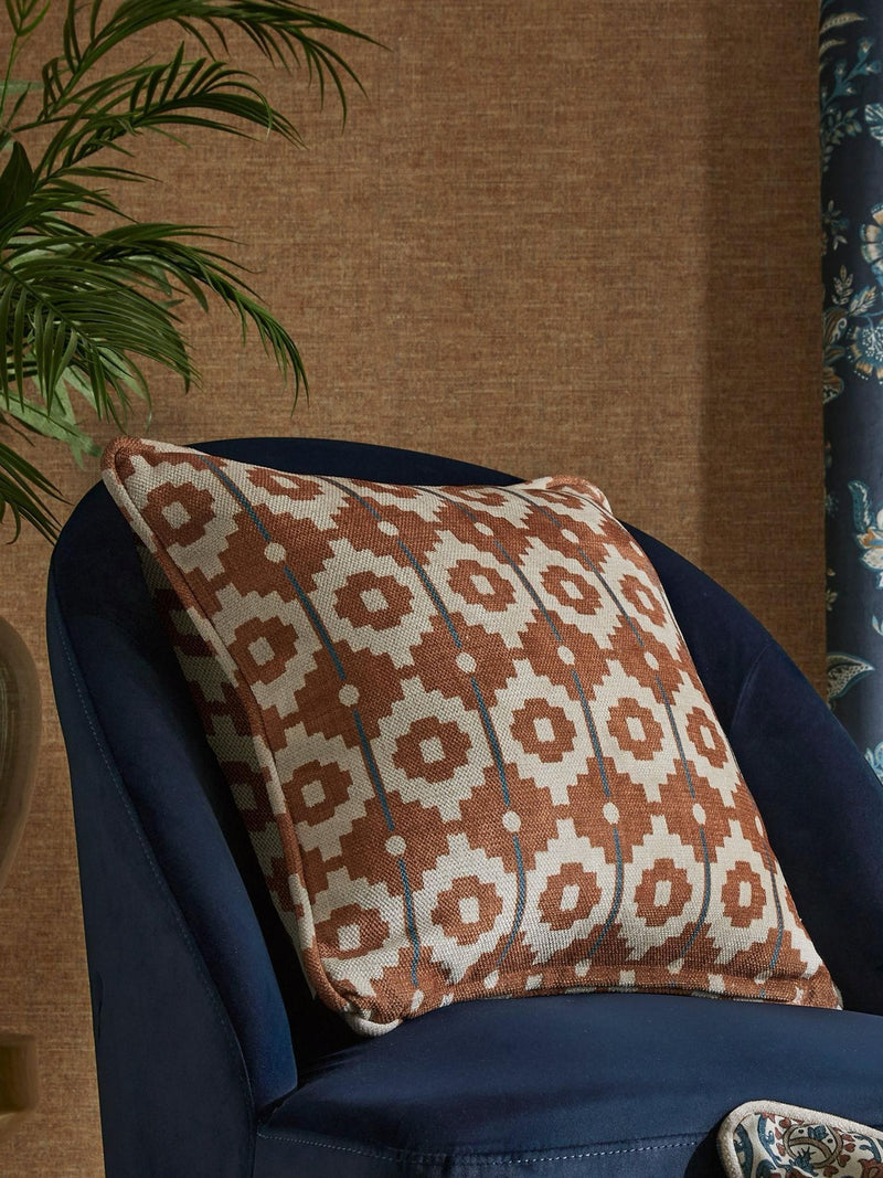 Esselle Home cushion Orange Botanic Vines Slate 50x50cm (British brand)